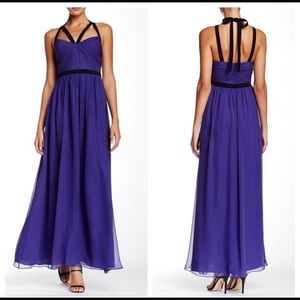 (NWT) Purple Silk Jill Stuart Silk Halter Gown